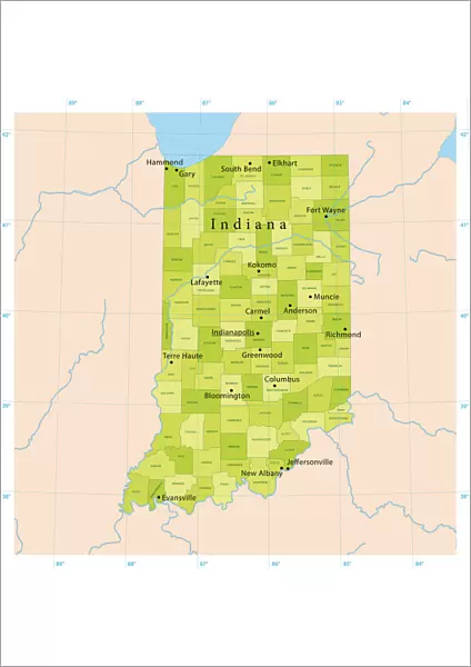 Indiana Vector Map