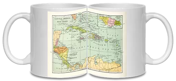 Antique Map of Central America and West Indes