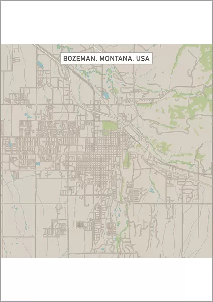 Bozeman Montana US City Street Map