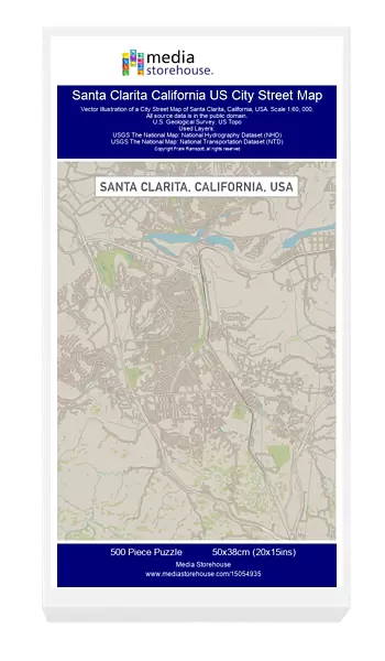 Santa Clarita California US City Street Map