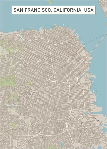 San Francisco California US City Street Map