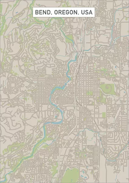 Bend Oregon US City Street Map