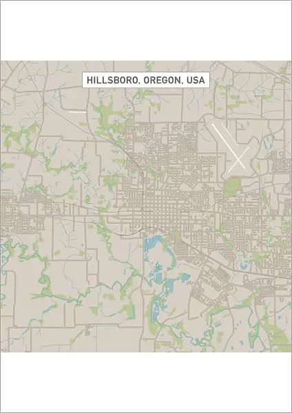 Hillsboro Oregon US City Street Map