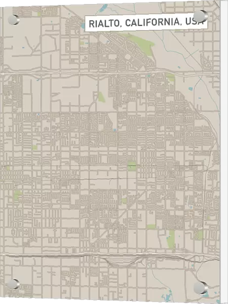Rialto California US City Street Map