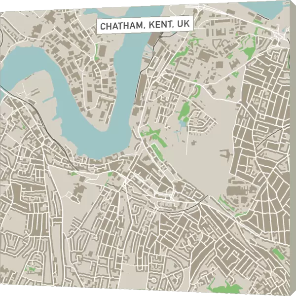 Chatham Kent UK City Street Map
