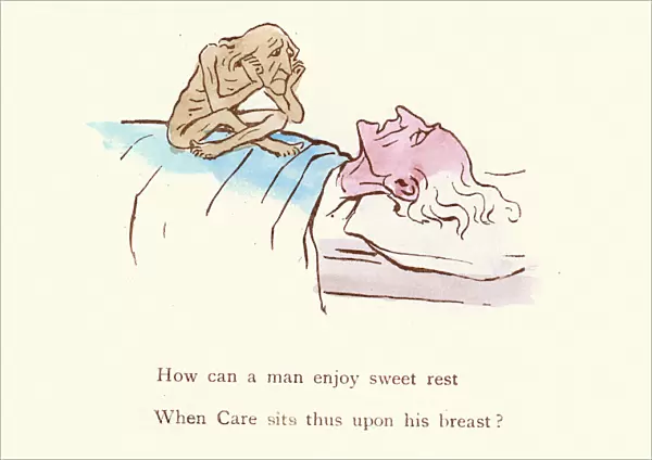 When Care sits thus upon his breast ?