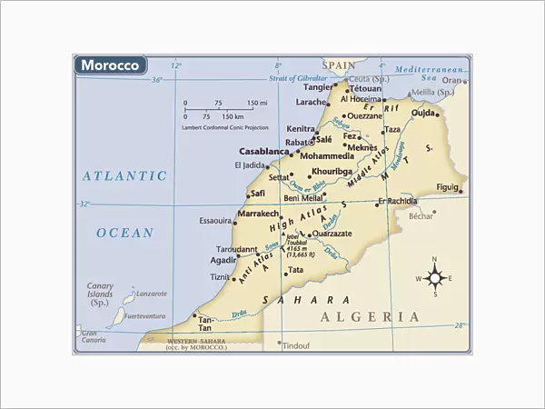Morocco country map