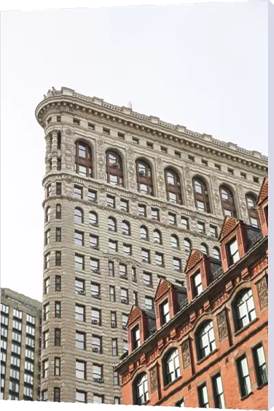 Close-up view of the Famous Flatiron Building, Manhattan, New York