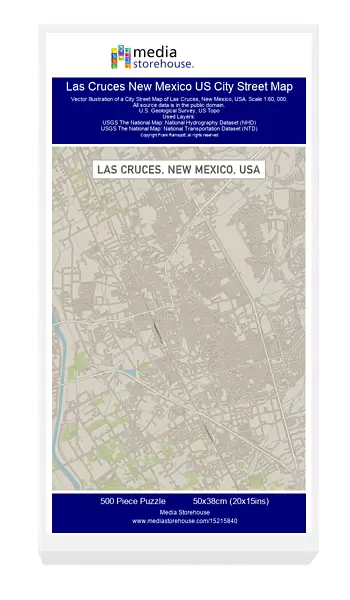 Las Cruces New Mexico US City Street Map