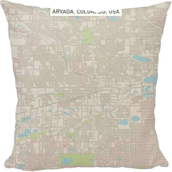 Arvada Colorado US City Street Map