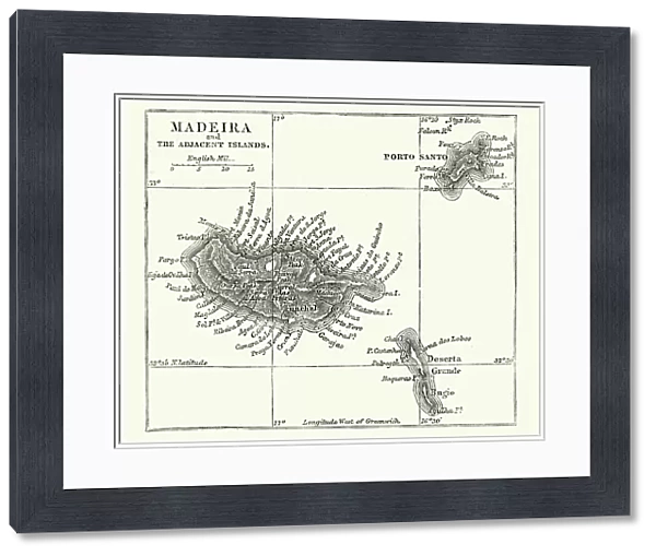 Map of Madeira, 19th Century