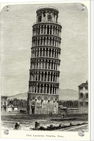 Leaning Tower of Pisa, 1872