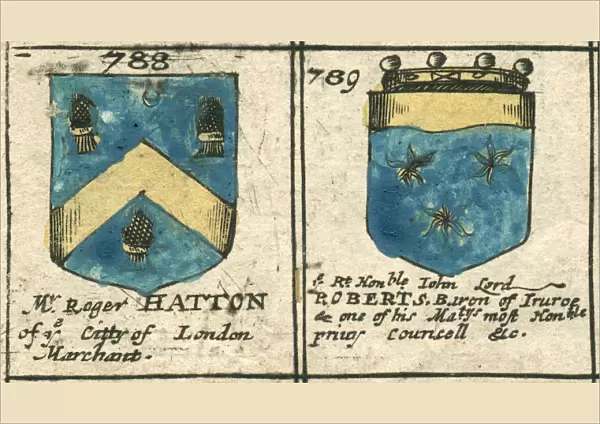 Coat of arms 17th century Hatton and Roberts