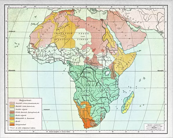 Ethnographic map of Africa from 1898