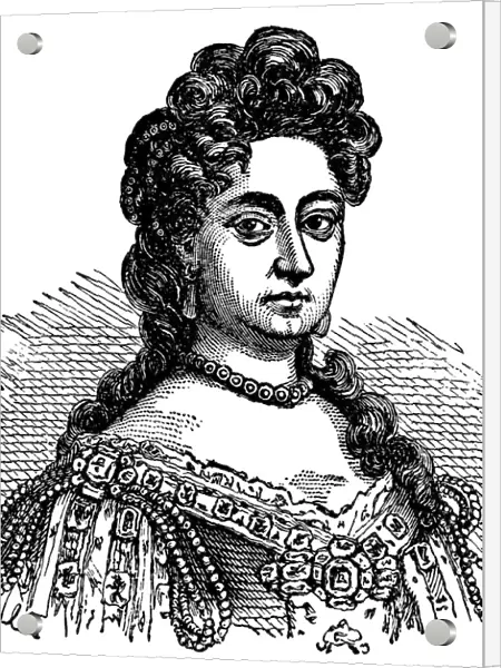 Mary I. Engraving from 1896 featuring Mary I who was the Queen of Ireland and England