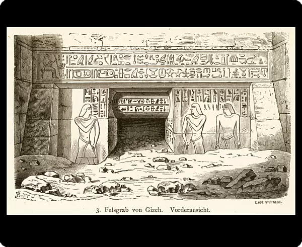 stone grave at Giza, Egypt