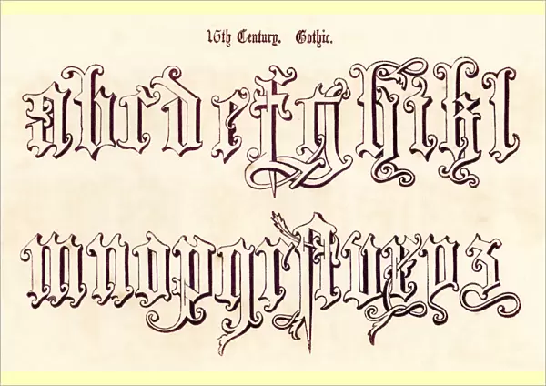 16th Century Gothic Style Alphabet
