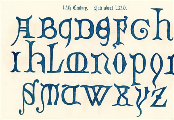 13th Century Style Alphabet
