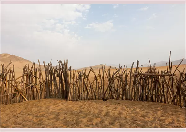 Deserted camp of Himba tribe, Northwestern Namibia, Africa