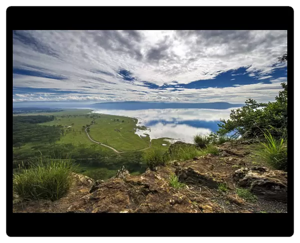 Elevated View over the Landscape of Lake Nakuru National Park, Kenya, Africa