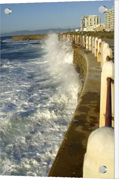 Heavy Seas Pounding a Sea Wall at Mouille Point