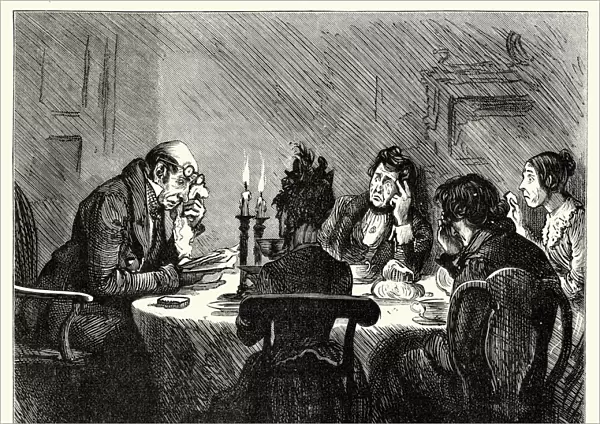 Charles Dickens - Reading Dombey at the snuff shop