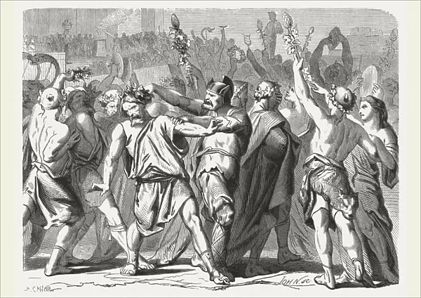 Feast of Bacchus in Jerusalem (2 Maccabees 6, 7), published 1886