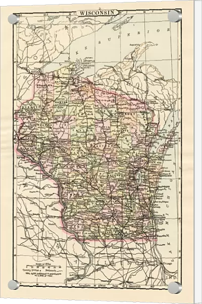 Map of Wisconsin 1894