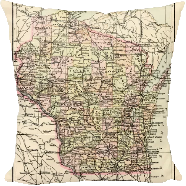 Map of Wisconsin 1894