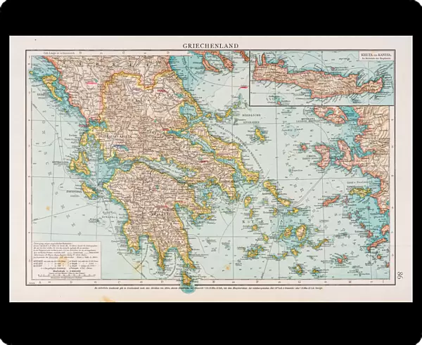 Map of Greece 1896