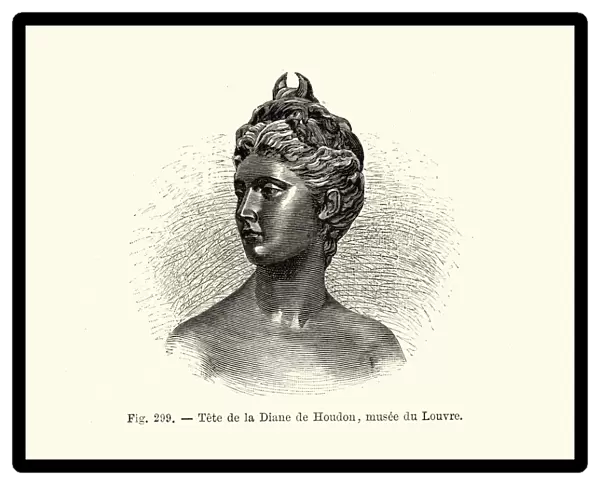 Statue of Goddess Diana by Jean-Antoine Houdon