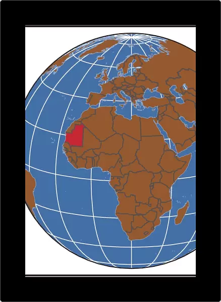 Mauritania locator map