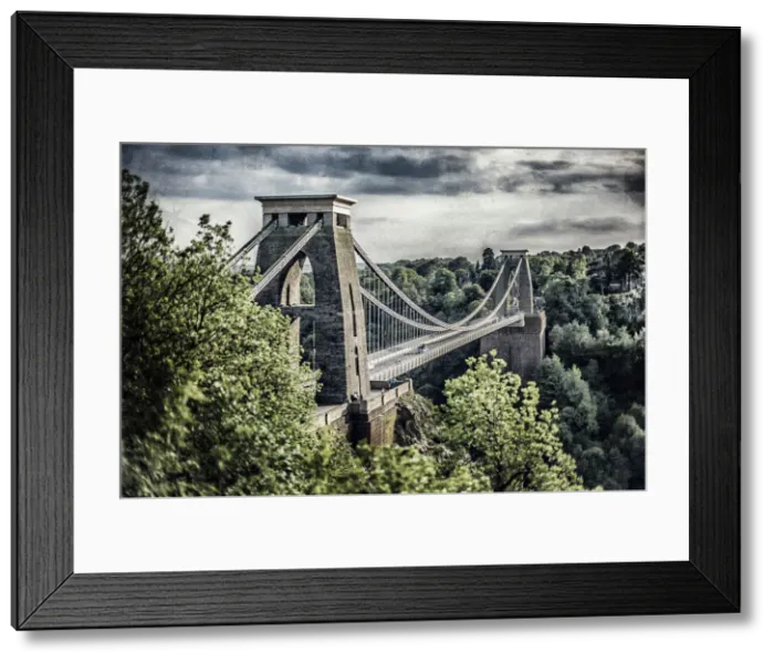 Framed Print : Clifton Suspension Bridge Print - Bristol Landmark Framed Print : Clifton Suspension Bridge Print - Bristol Landmark