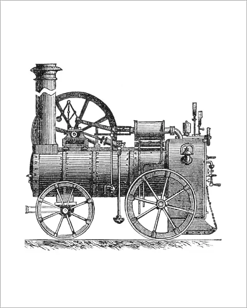 Antique locomotive illustration 1888