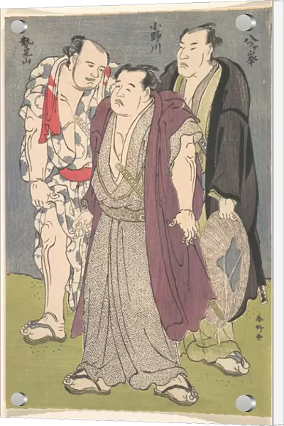 Three Sum┼ì Wrestlers: Onogawa, Seimiyama, and Yatsugamine ca. 1790s