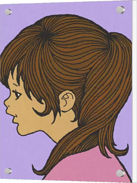Profile of a Girl with Brown Hair