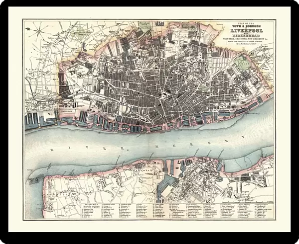 Antquie Map of Liverpool, 1880