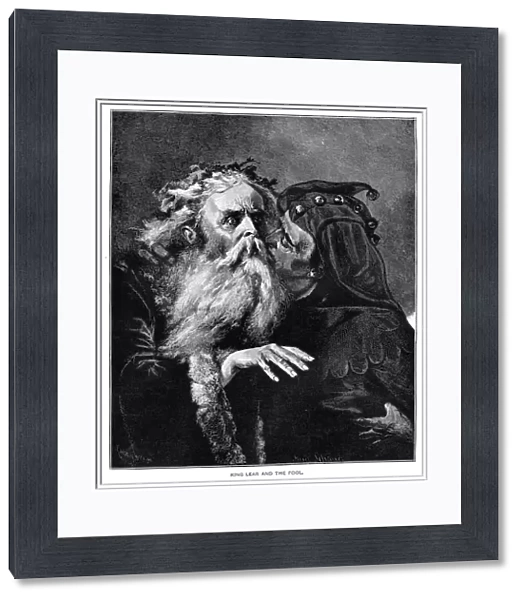 King Lear and the fool engraving 1892