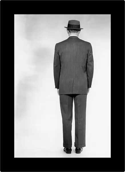 Rear view of man in suit
