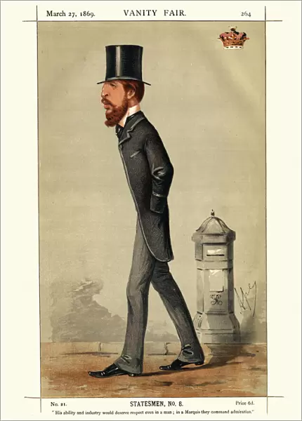 Vanity Fair Caricature of Spencer Cavendish, 8th Duke of Devonshire, 1869