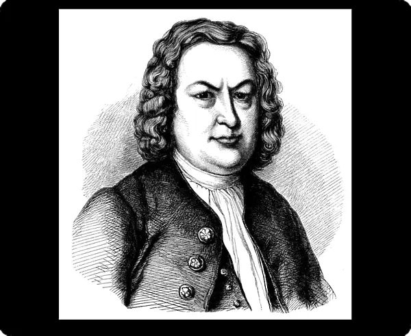 Antique illustration of Johann Sebastian Bach