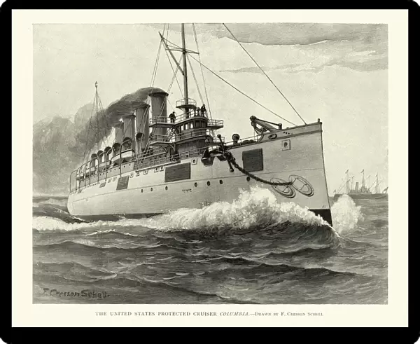 USS Columbia (C-12), United States Navy Warship, protected cruiser, 1890s