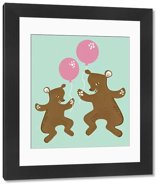 Two Bears with Balloons