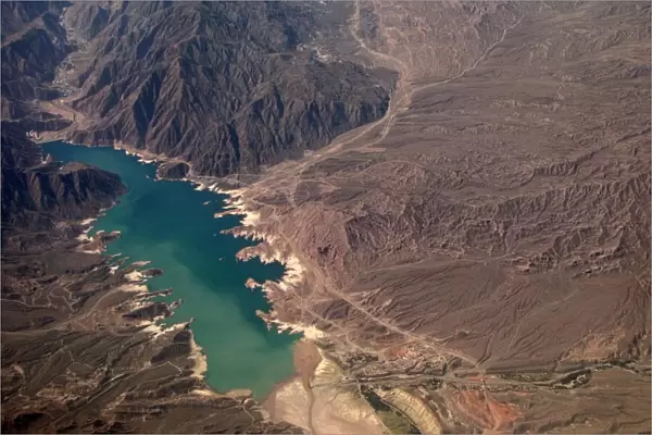 Potrerillos reservoir lake in Argentina