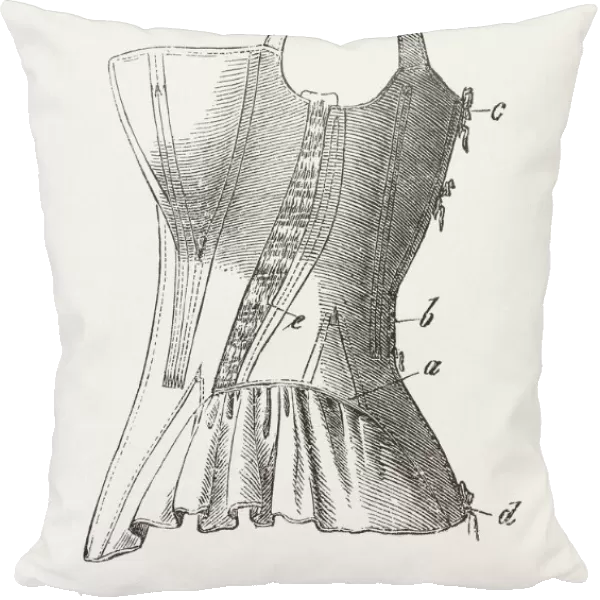 Corset (1855), wood engraving, published in 1883
