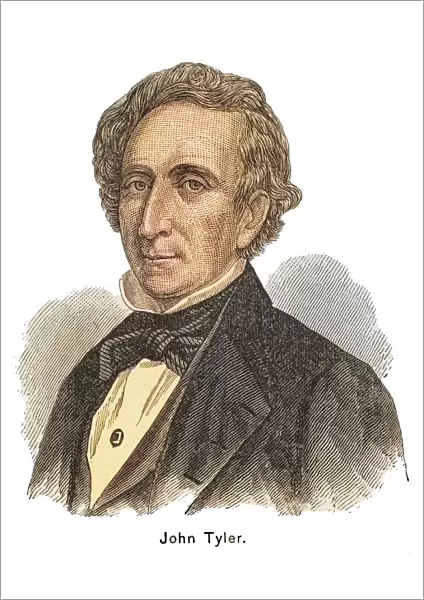 Portrait of John Tyler, tenth president of the United States from 1841 to 1845