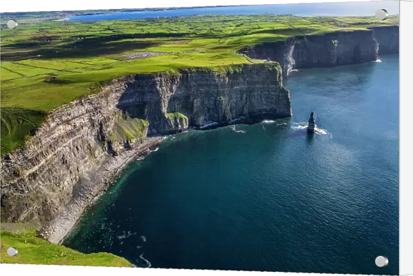 Aerial of the Cliffs of Moher in County Clare, Ireland