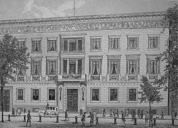 Ministry of Culture in Berlin, 1890, Germany, Historical, digital reproduction of an original from the 19th century