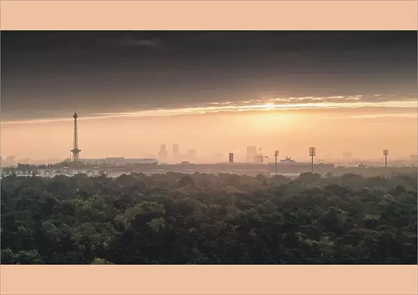 Berlin Radio Tower and City West at sunrise, Berlin, Germany