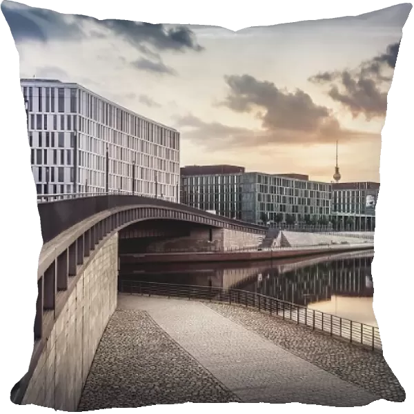 Hugo-Preuss Bridge at the government quarter, Berlin, Germany